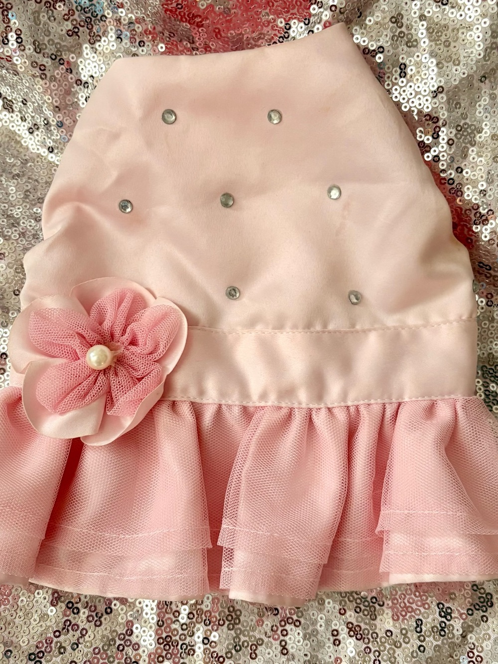 Petco Pink Ruffle Dog Dress XXS Like New